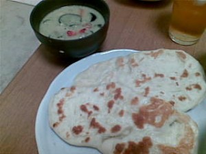 ナン&グリーンカレー